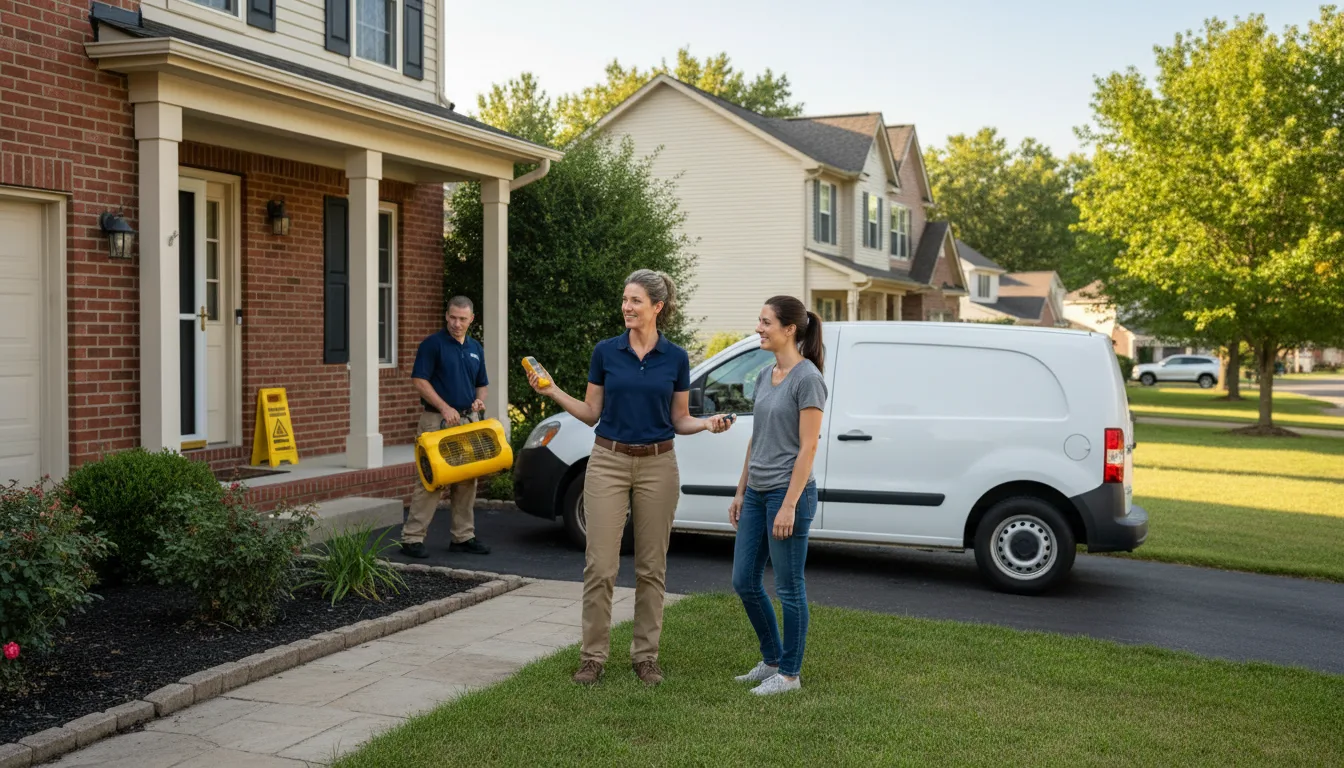 Residential water damage restoration in Combs, AR